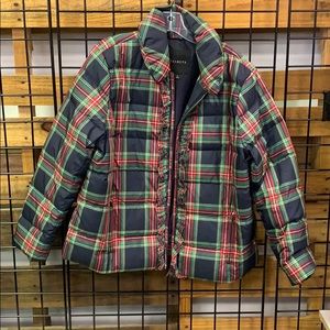 Talbots plaid puffer jacket
